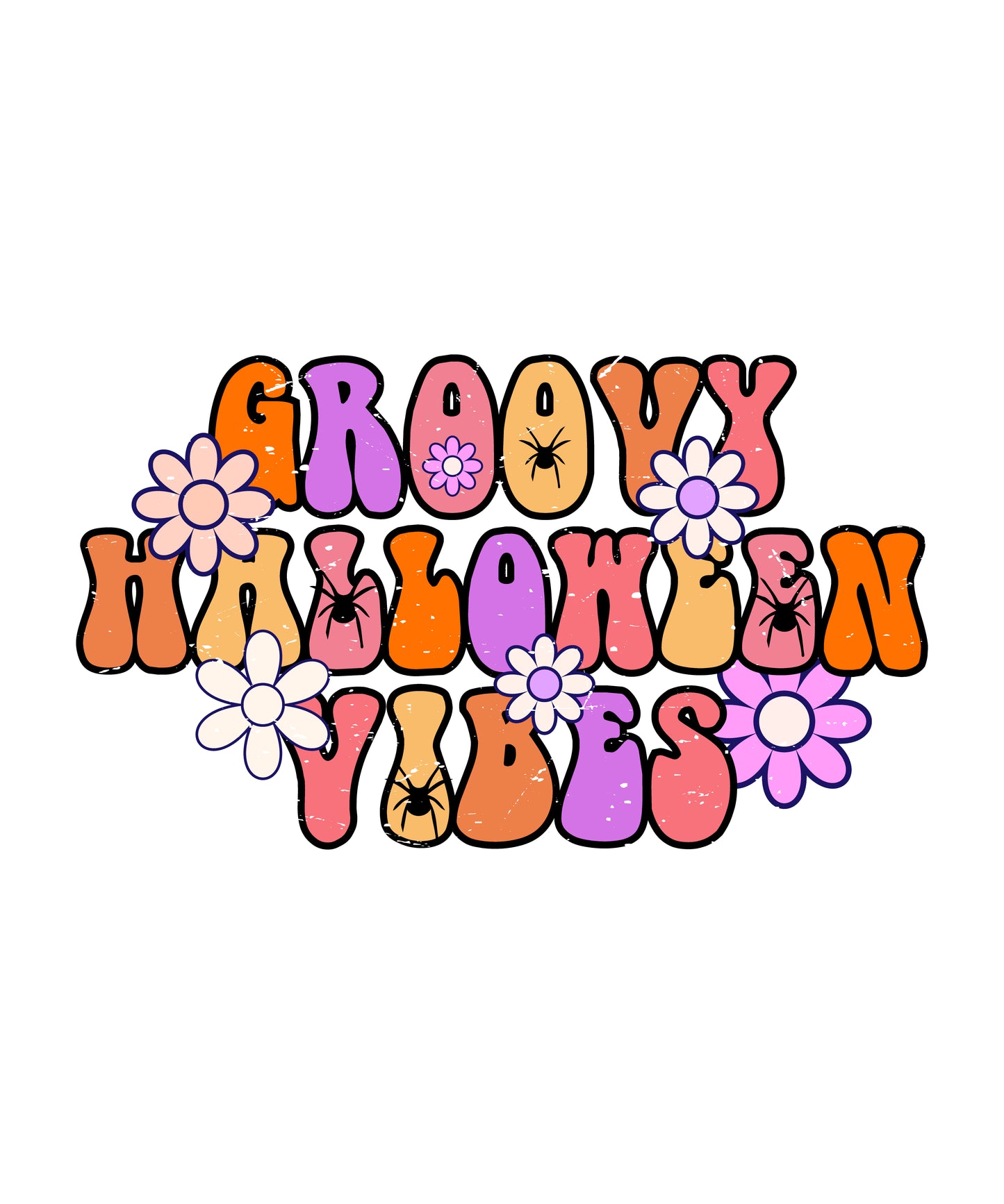 Groovy Halloween Vibes Svg Png